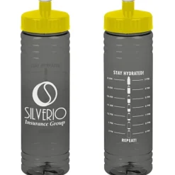 Halcyon Water Bottle with Stay Hydrated Graphics - 24 oz
