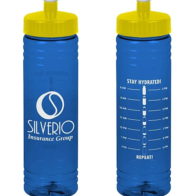Halcyon Water Bottle with Stay Hydrated Graphics - 24 oz