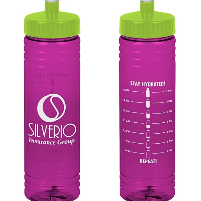 Halcyon Water Bottle with Stay Hydrated Graphics - 24 oz