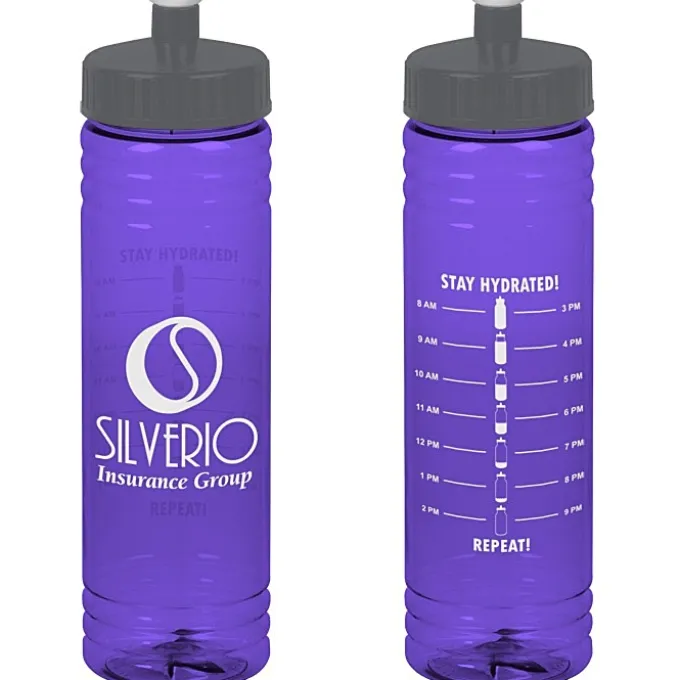 Halcyon Water Bottle with Stay Hydrated Graphics - 24 oz