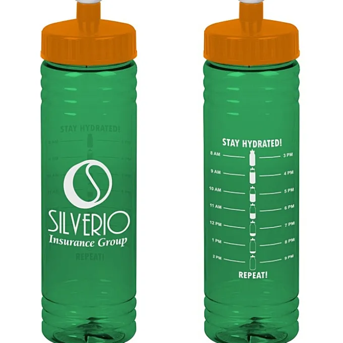 Halcyon Water Bottle with Stay Hydrated Graphics - 24 oz
