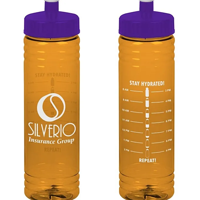 Halcyon Water Bottle with Stay Hydrated Graphics - 24 oz