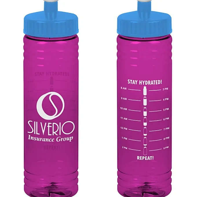 Halcyon Water Bottle with Stay Hydrated Graphics - 24 oz