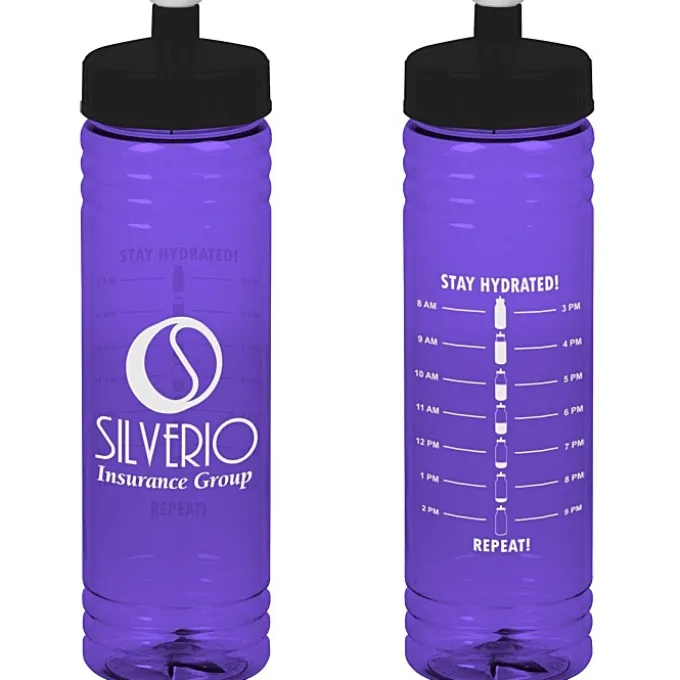 Halcyon Water Bottle with Stay Hydrated Graphics - 24 oz