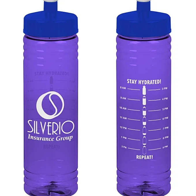 Halcyon Water Bottle with Stay Hydrated Graphics - 24 oz