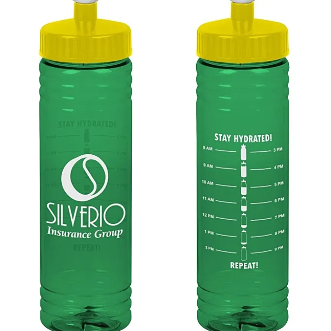 Halcyon Water Bottle with Stay Hydrated Graphics - 24 oz
