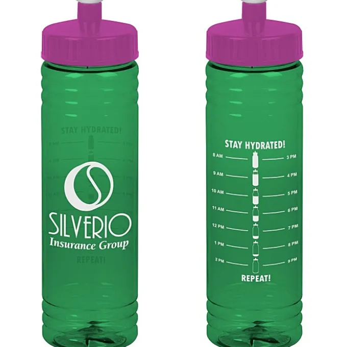Halcyon Water Bottle with Stay Hydrated Graphics - 24 oz