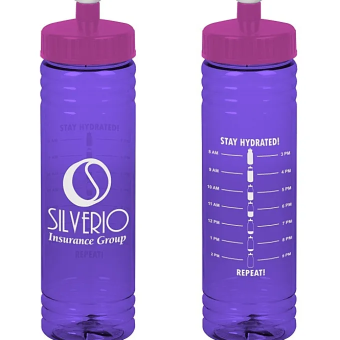 Halcyon Water Bottle with Stay Hydrated Graphics - 24 oz