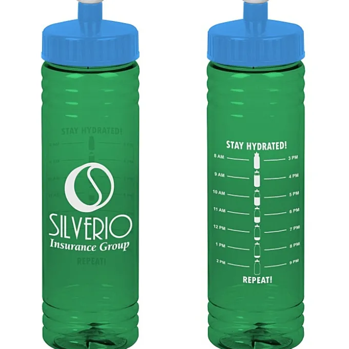 Halcyon Water Bottle with Stay Hydrated Graphics - 24 oz
