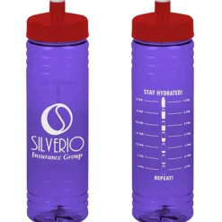 Halcyon Water Bottle with Stay Hydrated Graphics - 24 oz