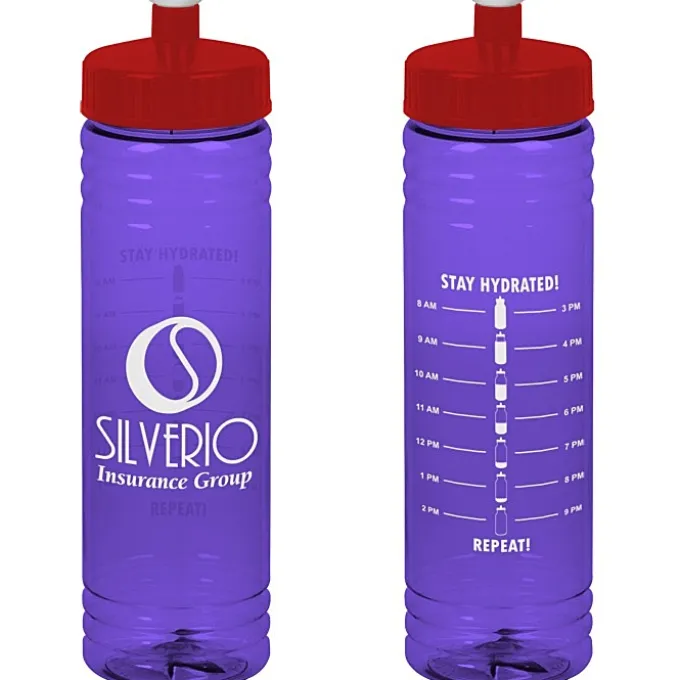 Halcyon Water Bottle with Stay Hydrated Graphics - 24 oz