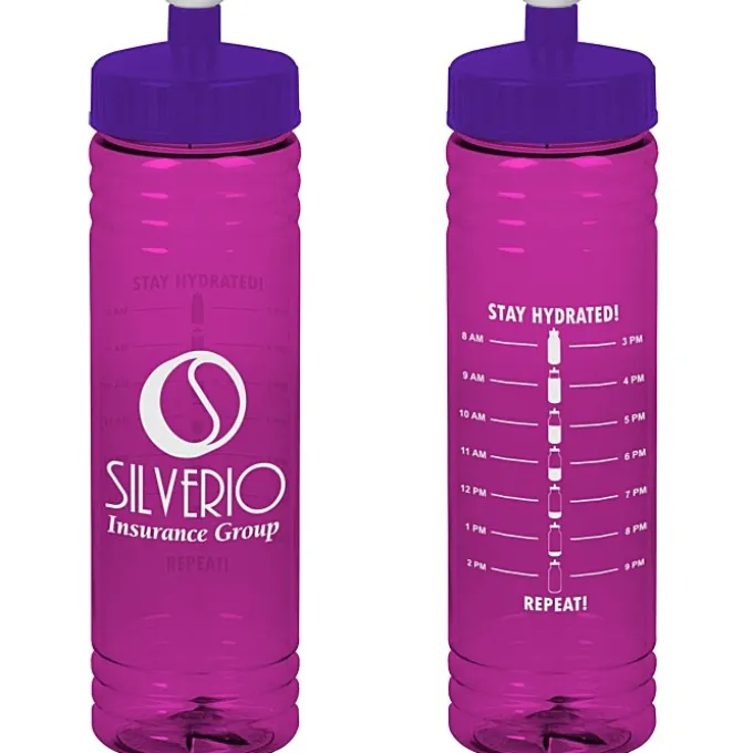 Halcyon Water Bottle with Stay Hydrated Graphics - 24 oz