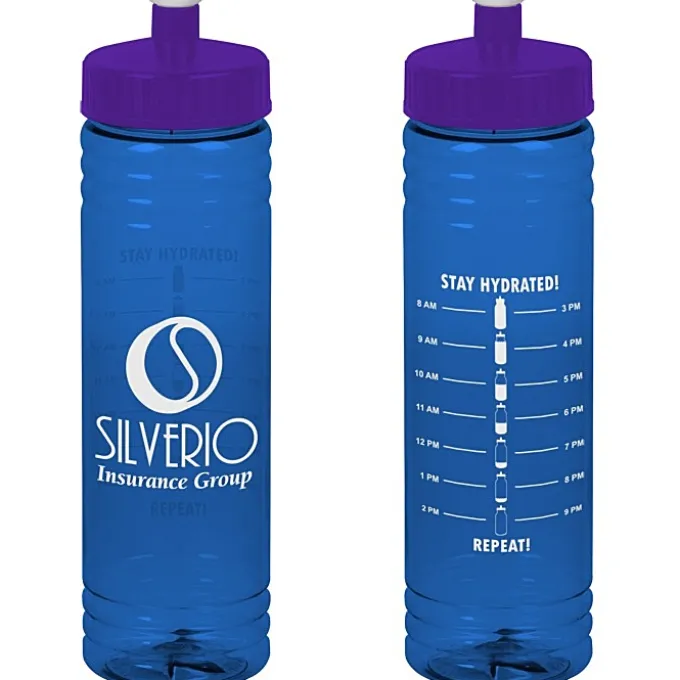 Halcyon Water Bottle with Stay Hydrated Graphics - 24 oz