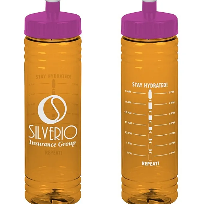 Halcyon Water Bottle with Stay Hydrated Graphics - 24 oz