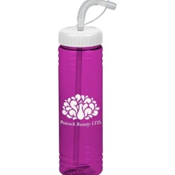 Halcyon Water Bottle with Straw Lid - 24 oz