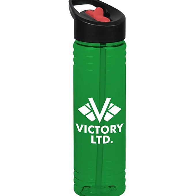 Halcyon Water Bottle with Two-Tone Flip Straw Lid - 24 oz