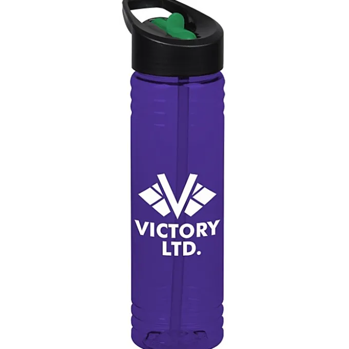 Halcyon Water Bottle with Two-Tone Flip Straw Lid - 24 oz