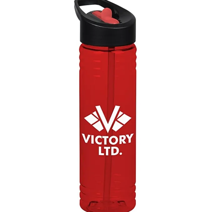 Halcyon Water Bottle with Two-Tone Flip Straw Lid - 24 oz