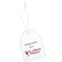 Hammered Glass Ornament - Gift Tag