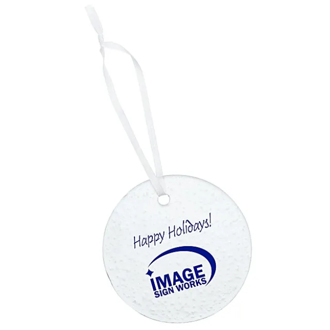 Hammered Glass Ornament - Round