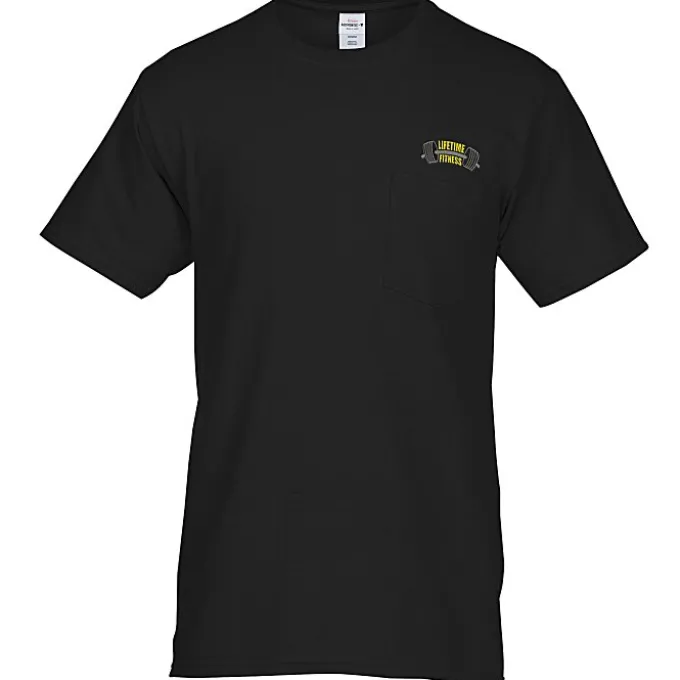 Hanes Authentic Pocket T-Shirt - Embroidered