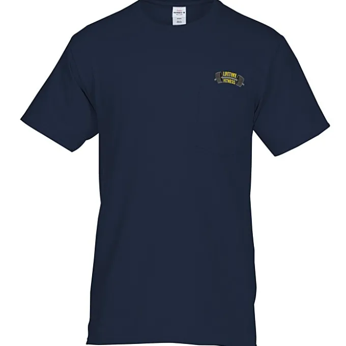 Hanes Authentic Pocket T-Shirt - Embroidered
