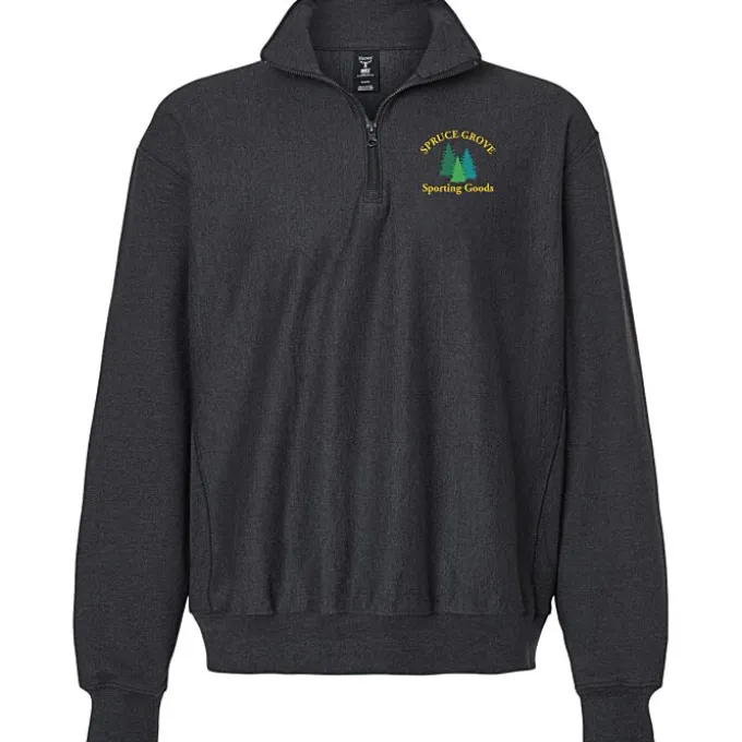 Hanes Beefy Sweats Premium Heavyweight 1/4-Zip Sweatshirt - Embroidered