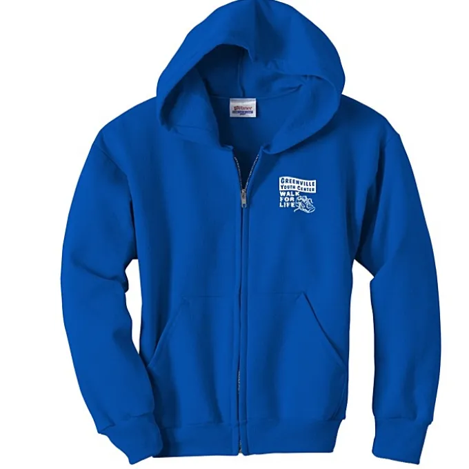 Hanes ComfortBlend Full-Zip Sweatshirt - Youth - Screen