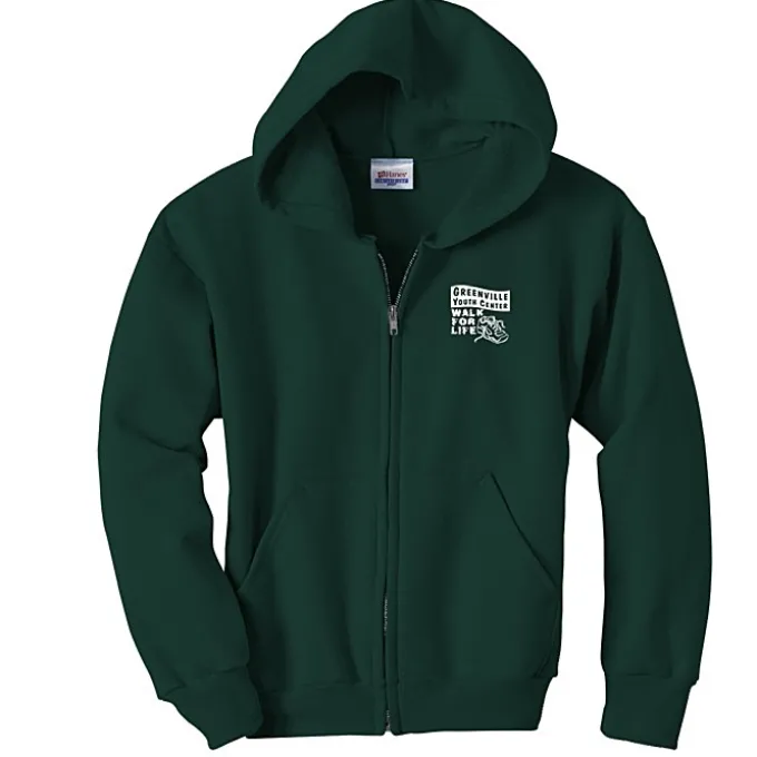 Hanes ComfortBlend Full-Zip Sweatshirt - Youth - Screen