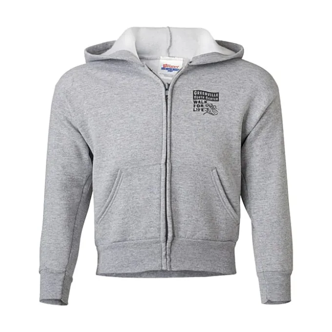 Hanes ComfortBlend Full-Zip Sweatshirt - Youth - Screen
