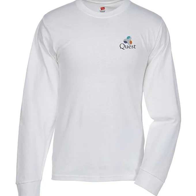 Hanes Essential-T LS T-Shirt - Men's - Embroidered