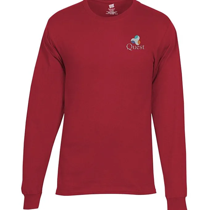 Hanes Essential-T LS T-Shirt - Men's - Embroidered