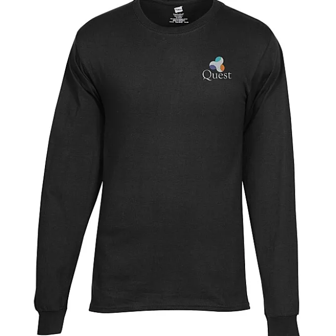 Hanes Essential-T LS T-Shirt - Men's - Embroidered