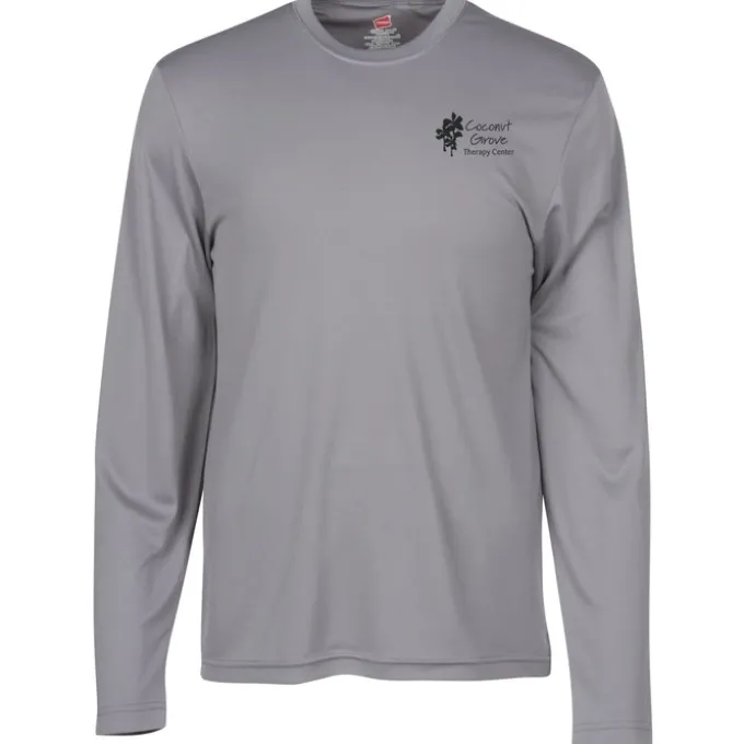 Hanes 4-oz Cool Dri Long Sleeve T-Shirt - Screen
