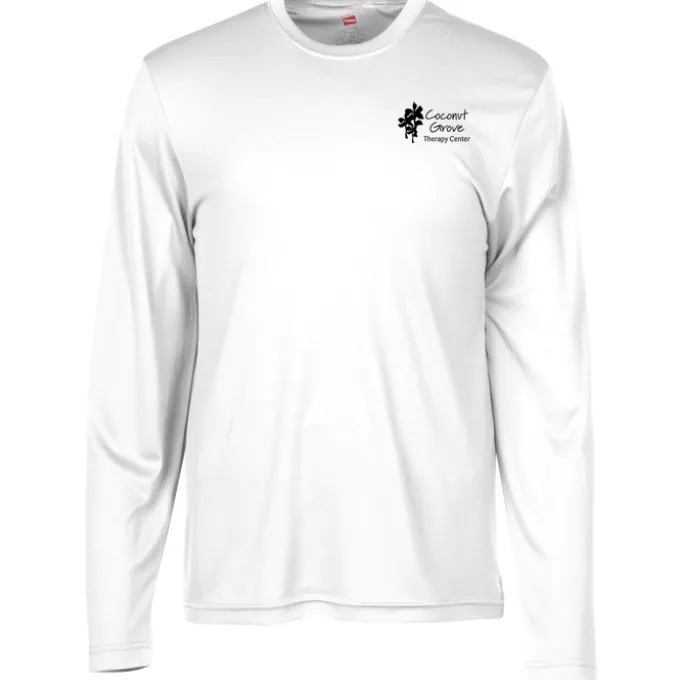 Hanes 4-oz Cool Dri Long Sleeve T-Shirt - Screen