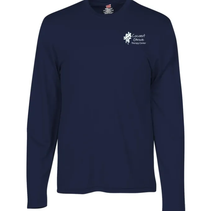 Hanes 4-oz Cool Dri Long Sleeve T-Shirt - Screen