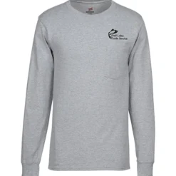 Hanes Workwear Pocket Long Sleeve T-Shirt