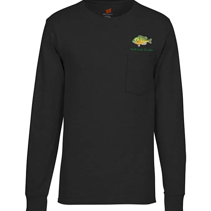 Hanes Workwear Pocket Long Sleeve T-Shirt - Embroidered