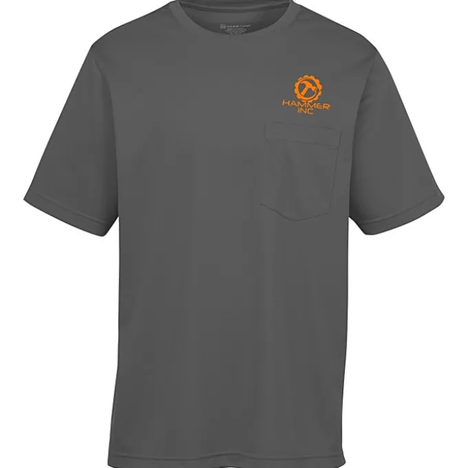 Harriton Charge Snag and Soil Protect Pocket T-Shirt