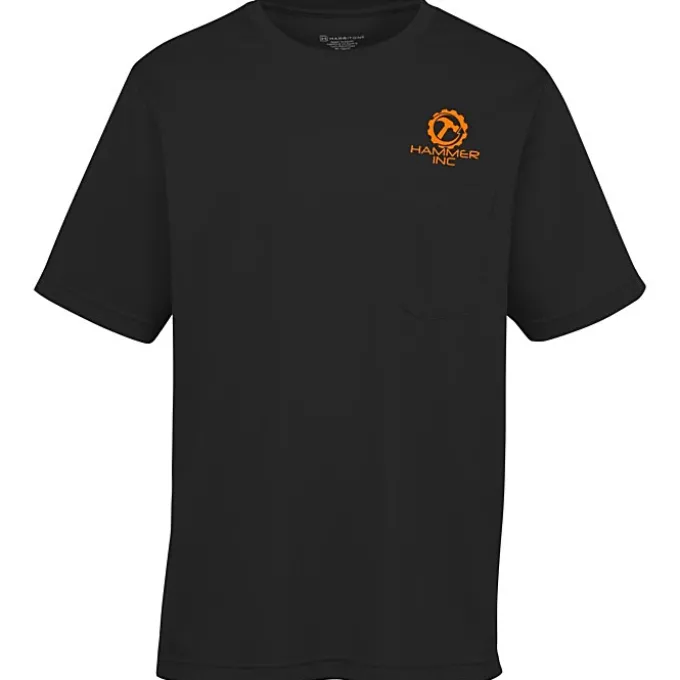Harriton Charge Snag and Soil Protect Pocket T-Shirt