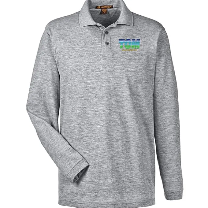 Harriton 5.6-oz Easy Blend Long Sleeve Polo