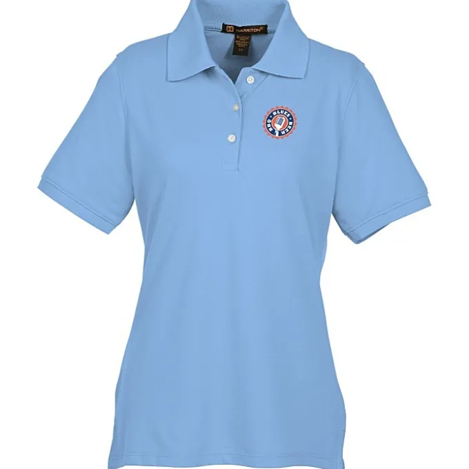 Harriton 5.6-oz Easy Blend Polo - Ladies' - Full Color