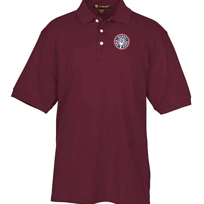 Harriton 5.6-oz Easy Blend Polo - Men's - Full Color