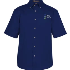 Harriton Twill SS Shirt with Stain Release - Men's