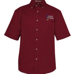 Harriton Twill SS Shirt with Stain Release - Men's