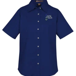 Harriton Twill SS Shirt with Stain Release - Ladies'