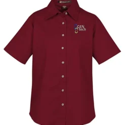 Harriton Twill SS Shirt with Stain Release - Ladies'