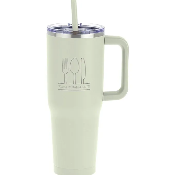 Harriton Vacuum Mug with Straw - 40 oz.
