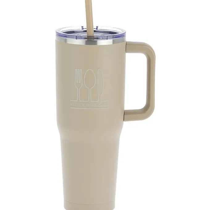 Harriton Vacuum Mug with Straw - 40 oz.