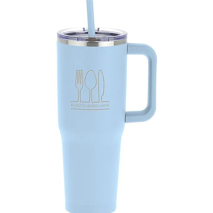 Harriton Vacuum Mug with Straw - 40 oz.
